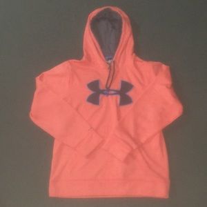 Small medium orange under armor hoodie